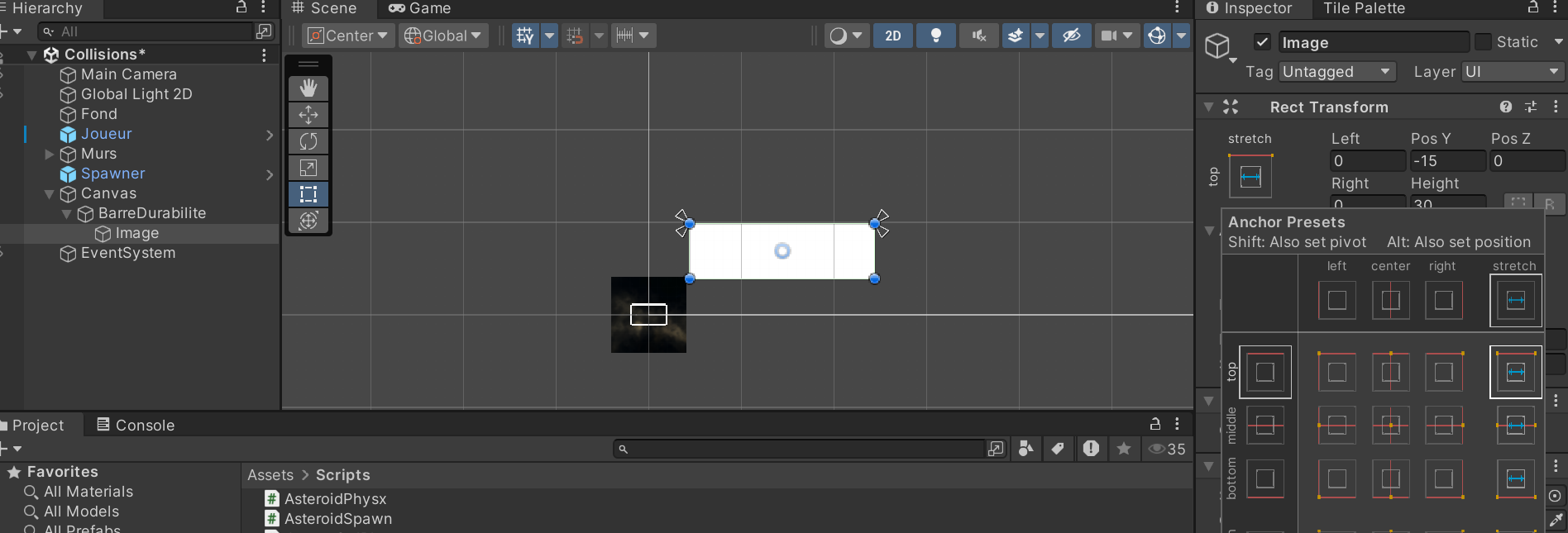 Fond barre durabilité